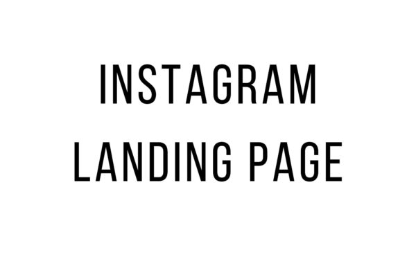 instagram landing page creation service